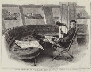 The Nile Expedition for the Relief of General Gordon, the Chief in a Reverie on Board the Ferouz by Frederic Villiers